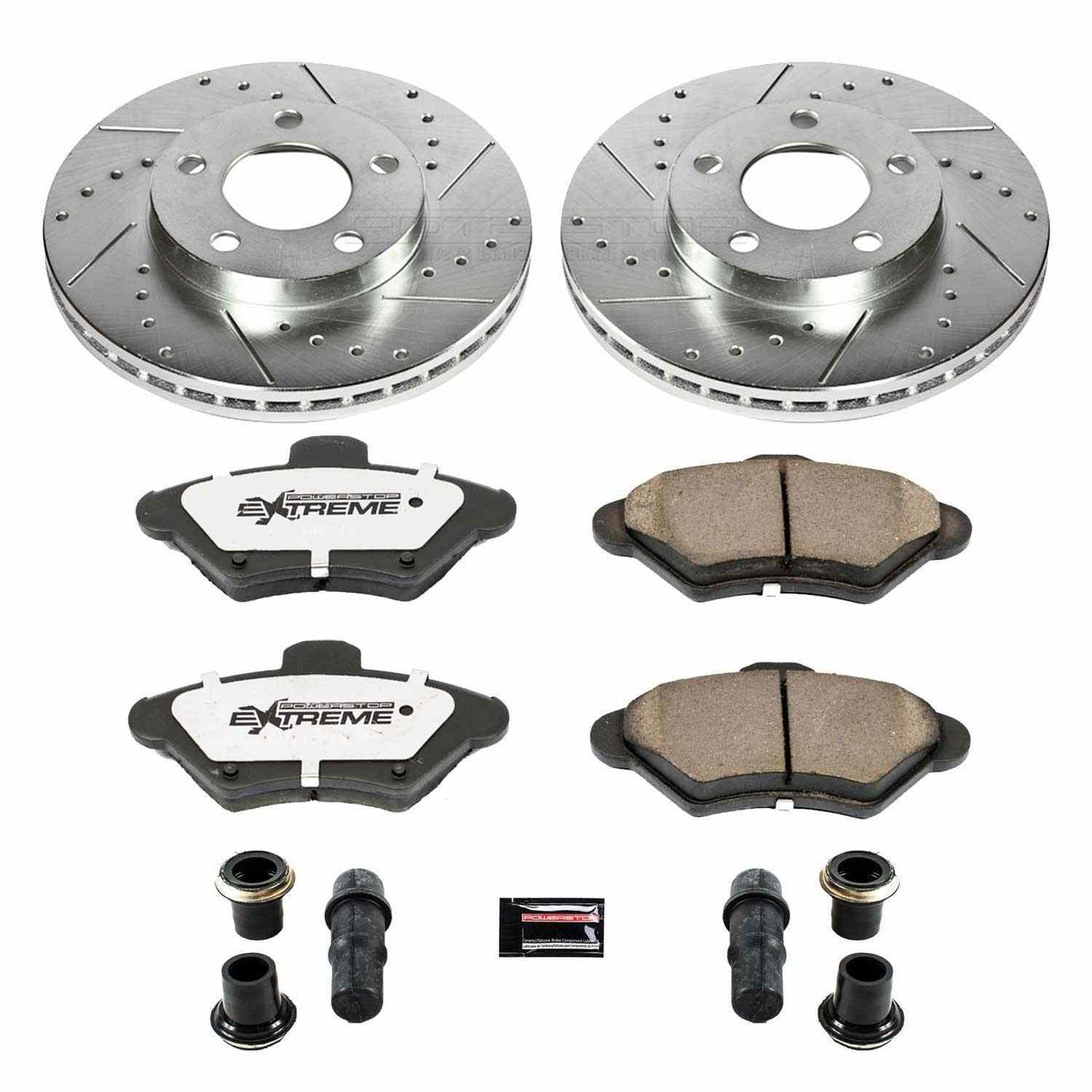 PowerStop Power Stop 94-98 Ford Mustang Front Z26 Street Warrior Brake Kit K1299-26