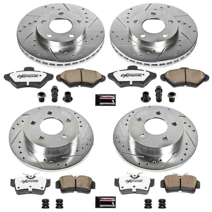 PowerStop Power Stop 94-98 Ford Mustang Front & Rear Z26 Street Warrior Brake Kit K1300-26
