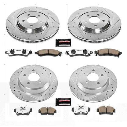 PowerStop Power Stop 94-99 Ford Mustang Front & Rear Z26 Street Warrior Brake Kit K1305-26