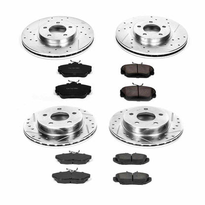 PowerStop Power Stop 96-97 Ford Thunderbird Front & Rear Z23 Evolution Sport Brake Kit K1319