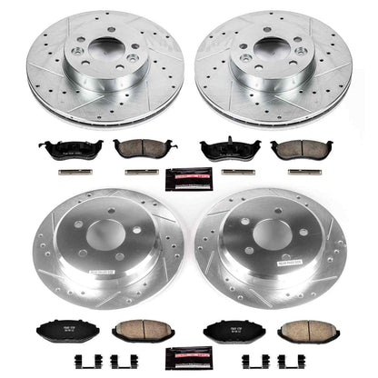 PowerStop Power Stop 98-02 Ford Crown Victoria Front & Rear Z23 Evolution Sport Brake Kit K1336