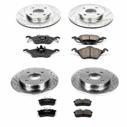 PowerStop Power Stop 01-04 Ford Focus Front & Rear Z23 Evolution Sport Brake Kit K1359