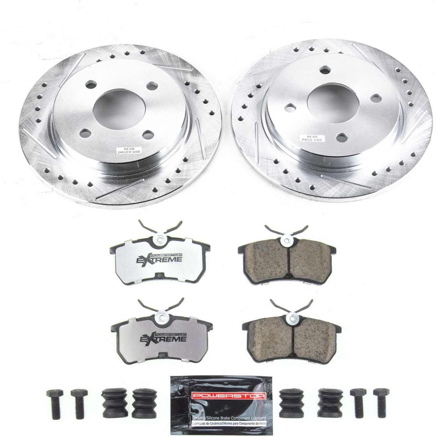 Power Stop 14-19 Ford Fiesta Rear Z26 Street Warrior Brake Kit K1363-26