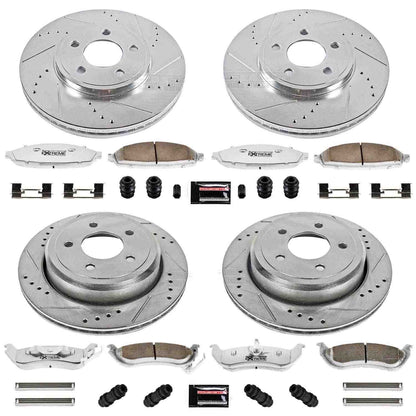 PowerStop Power Stop 03-11 Ford Crown Victoria Front & Rear Z26 Street Warrior Brake Kit K1365-26
