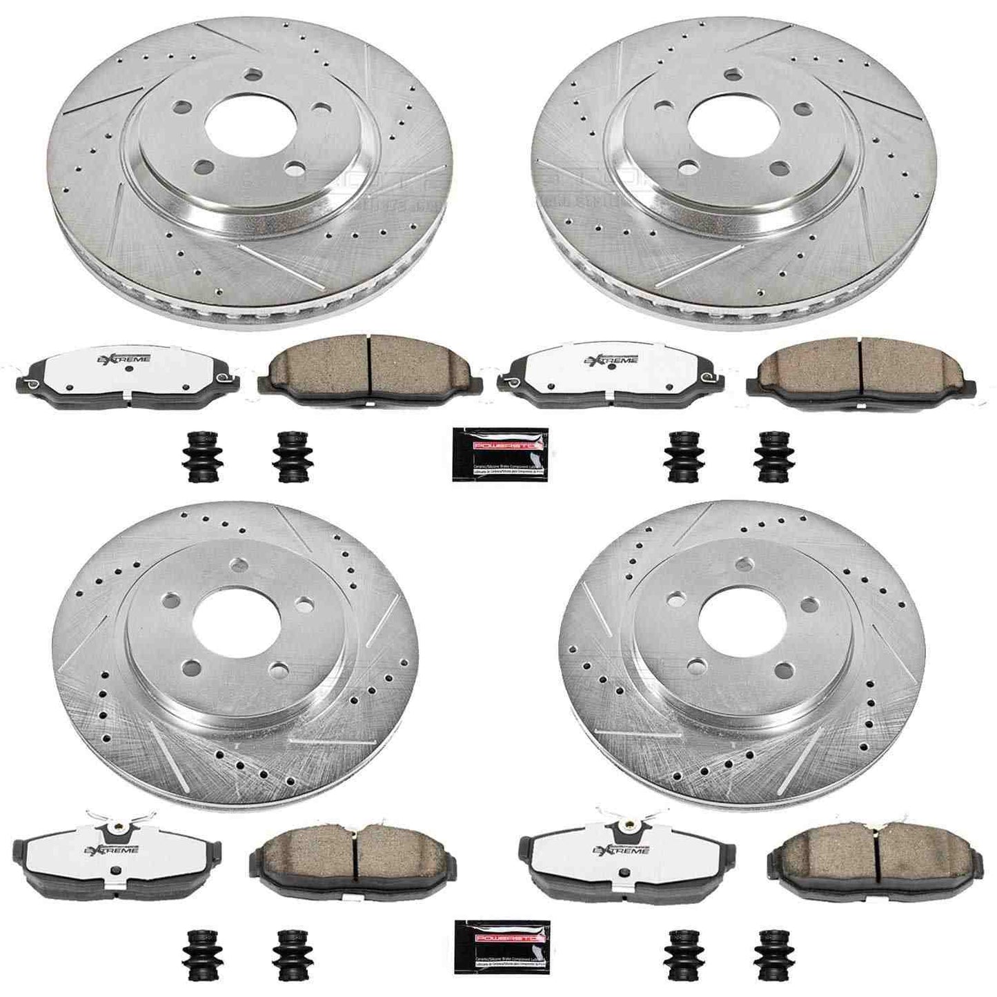 PowerStop Power Stop 05-10 Ford Mustang Front & Rear Z26 Street Warrior Brake Kit K1381-26