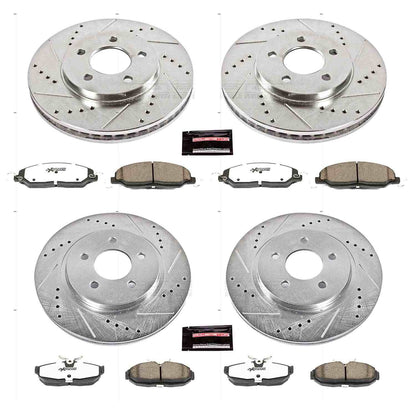 PowerStop Power Stop 05-10 Ford Mustang Front & Rear Z26 Street Warrior Brake Kit K1383-26