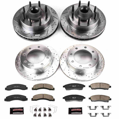 PowerStop Power Stop 03-05 Ford Excursion Front & Rear Z23 Evolution Sport Brake Kit K1393