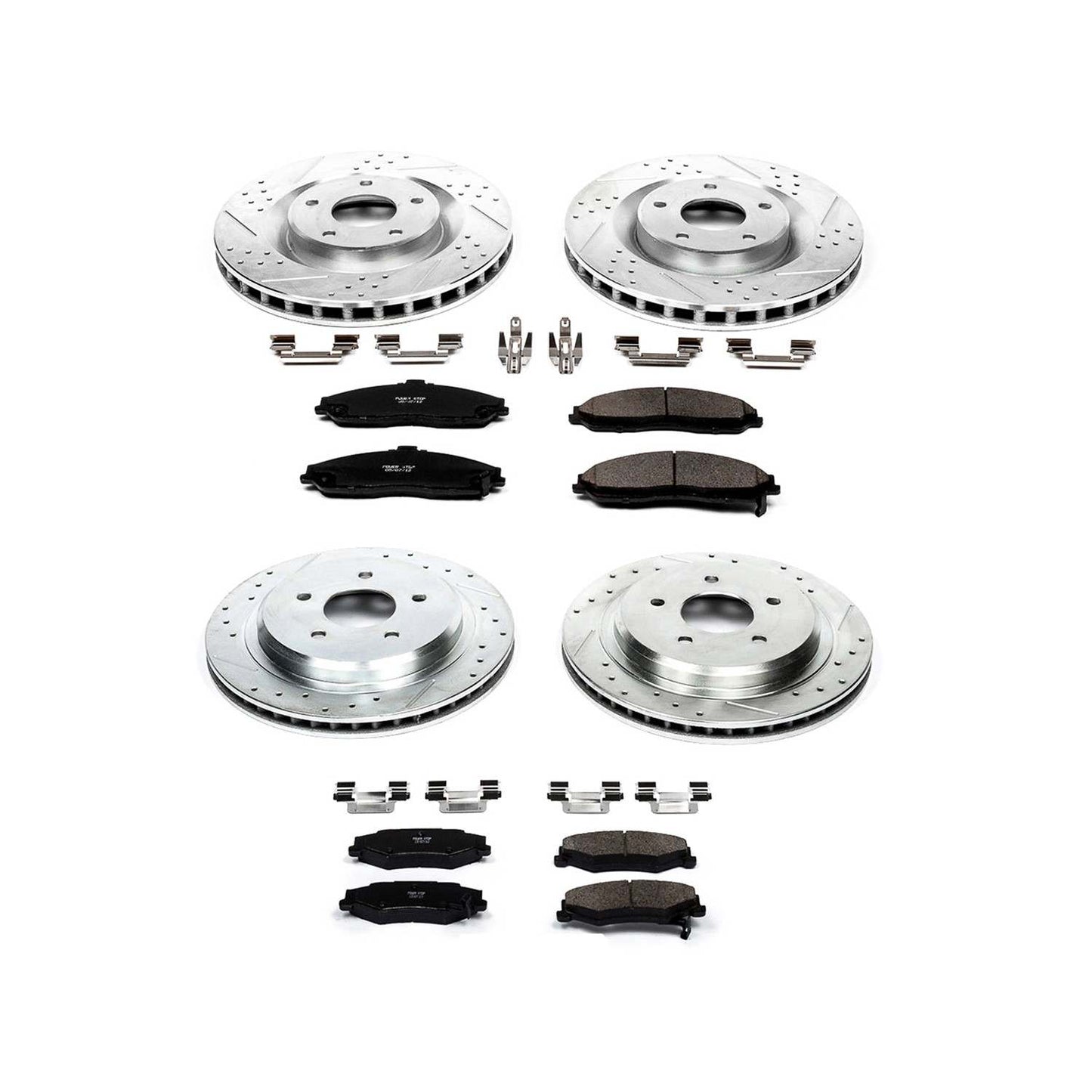 PowerStop Power Stop 05-07 Cadillac XLR Front & Rear Z23 Evolution Sport Brake Kit K1418