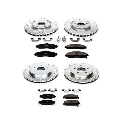 PowerStop Power Stop 05-07 Cadillac XLR Front & Rear Z23 Evolution Sport Brake Kit K1418