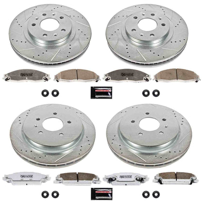 PowerStop Power Stop 03-07 Cadillac CTS Front & Rear Z26 Street Warrior Brake Kit K1420-26
