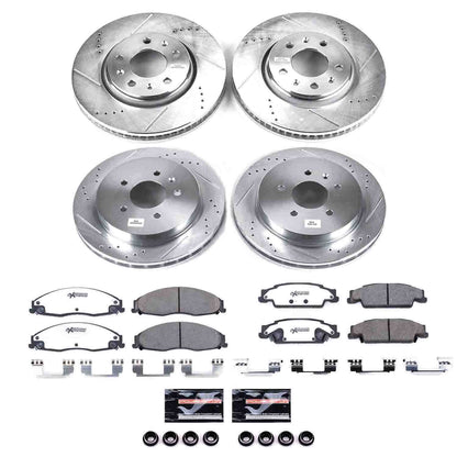 PowerStop Power Stop 03-05 Cadillac CTS Front & Rear Z26 Street Warrior Brake Kit K1424-26
