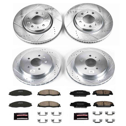 PowerStop Power Stop 03-05 Cadillac CTS Front & Rear Z23 Evolution Sport Brake Kit K1424