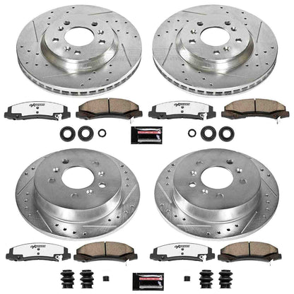 PowerStop Power Stop 06-10 Chevrolet Impala Front & Rear Z26 Street Warrior Brake Kit K1438-26