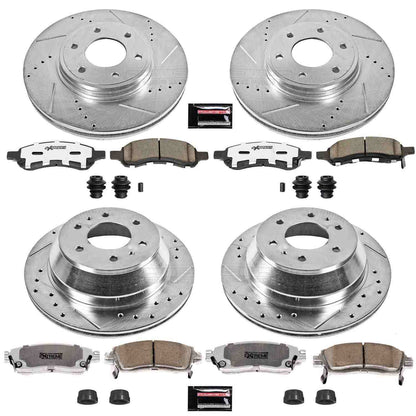 PowerStop Power Stop 06-09 Chevrolet Trailblazer Front & Rear Z26 Street Warrior Brake Kit K1454-26