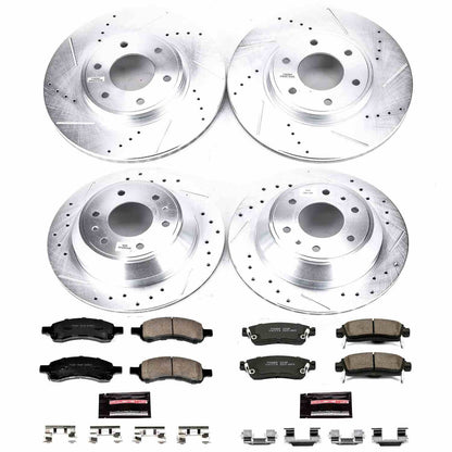 PowerStop Power Stop 06-09 Chevrolet Trailblazer Front & Rear Z23 Evolution Sport Brake Kit K1454