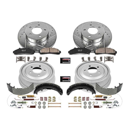 PowerStop Power Stop 98-02 Ford Ranger Front & Rear Z23 Evolution Sport Brake Kit K15004DK