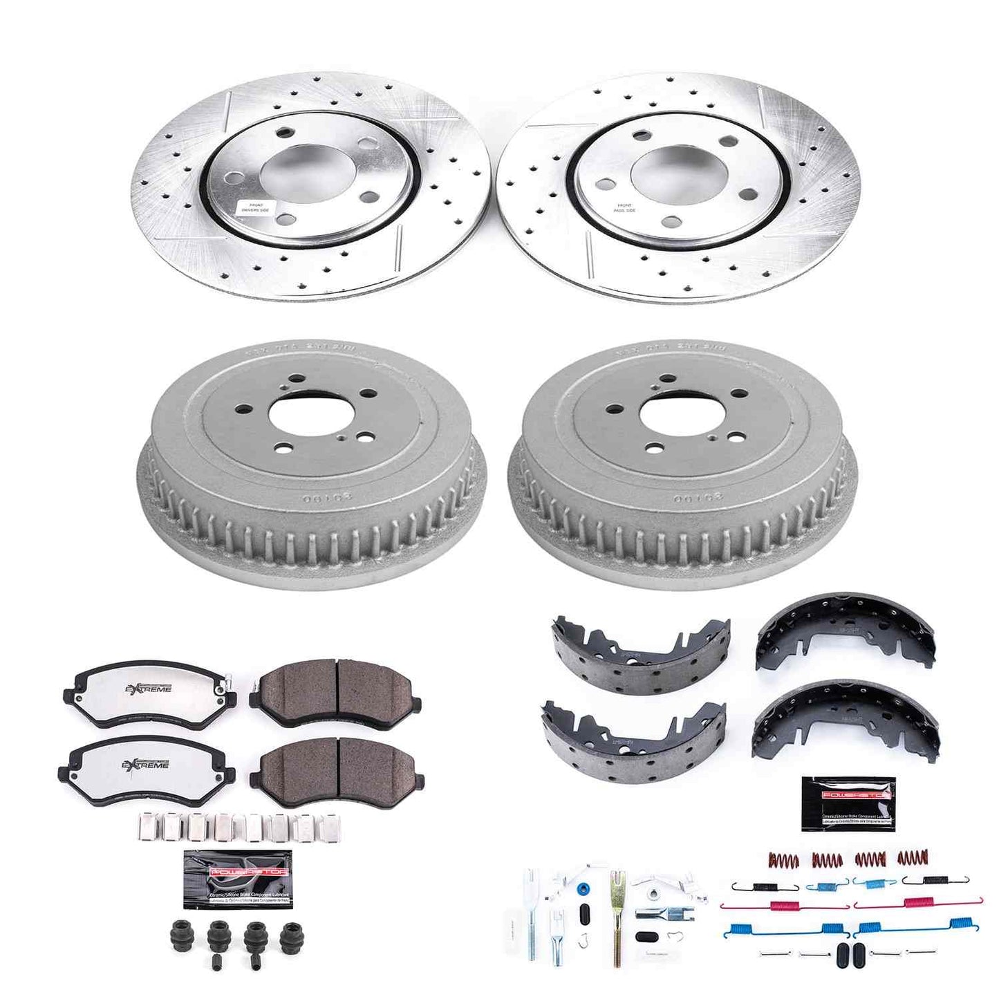 PowerStop Power Stop 01-03 Chrysler Voyager Front & Rear Z36 Truck & Tow Brake Kit K15013DK-36
