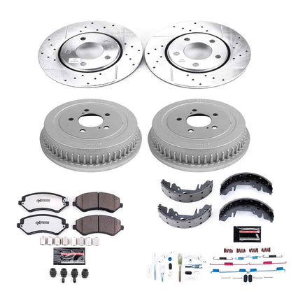 PowerStop Power Stop 01-03 Chrysler Voyager Front & Rear Z36 Truck & Tow Brake Kit K15013DK-36