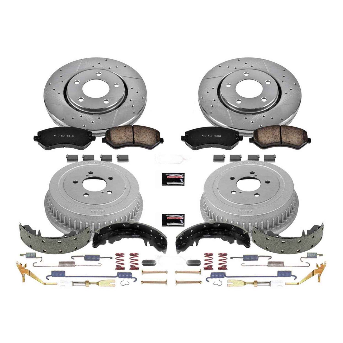 PowerStop Power Stop 01-03 Chrysler Voyager Front & Rear Z23 Evolution Sport Brake Kit K15013DK