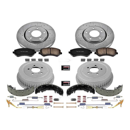 PowerStop Power Stop 01-03 Chrysler Voyager Front & Rear Z23 Evolution Sport Brake Kit K15013DK