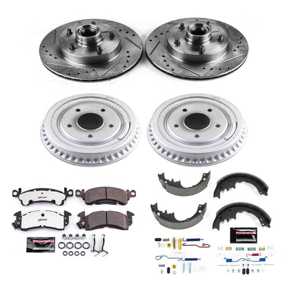 PowerStop Power Stop 1975 Buick Apollo Front & Rear Z26 Street Warrior Brake Kit K15019DK-26