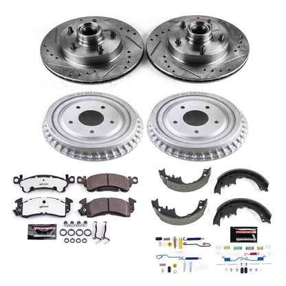 PowerStop Power Stop 1975 Buick Skylark Front & Rear Z26 Street Warrior Brake Kit K15023DK-26