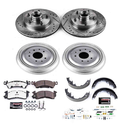 PowerStop Power Stop 1971 Chevrolet G10 Van Front & Rear Z26 Street Warrior Brake Kit K15028DK-26