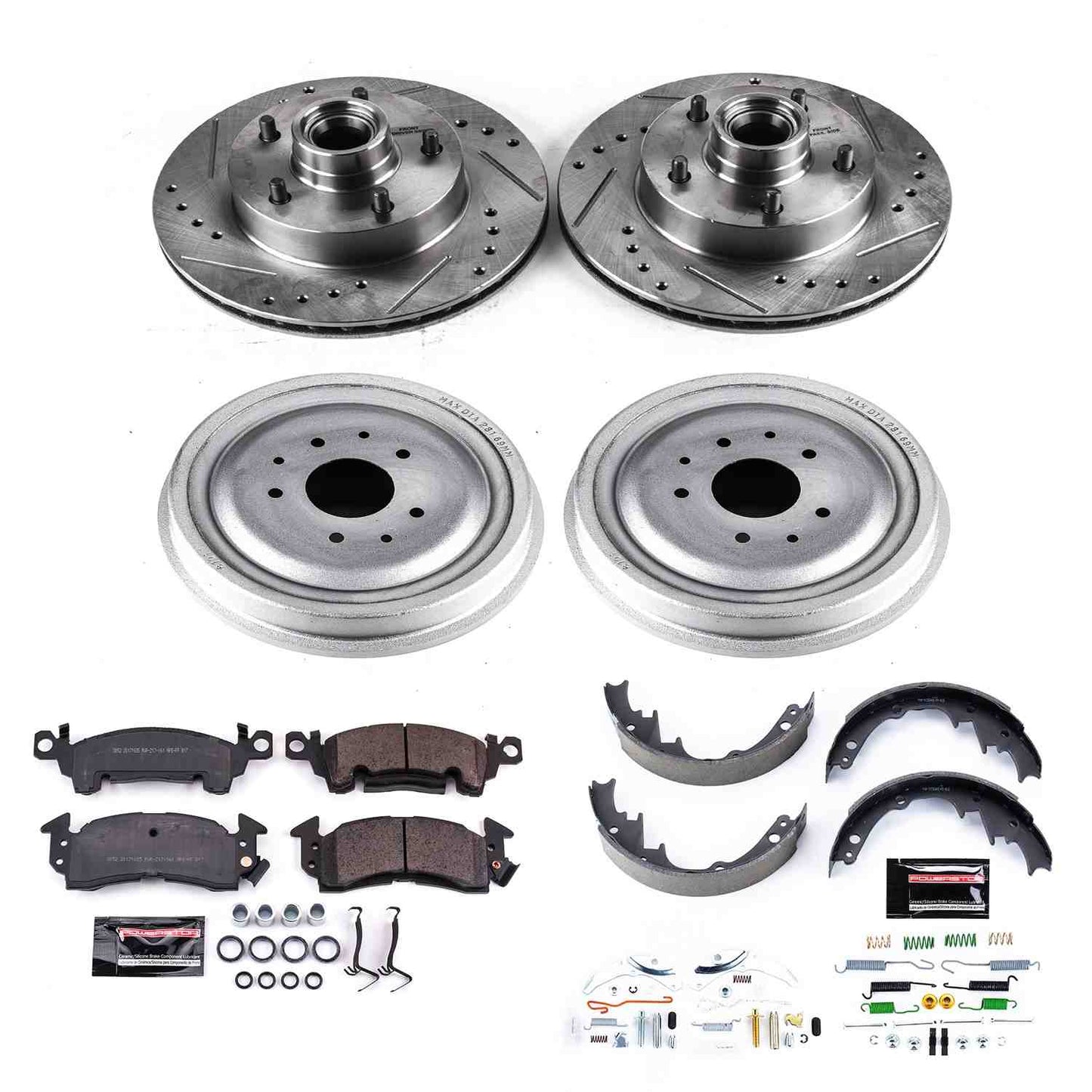 PowerStop Power Stop 1971 Chevrolet G10 Van Front & Rear Z23 Evolution Sport Brake Kit K15028DK