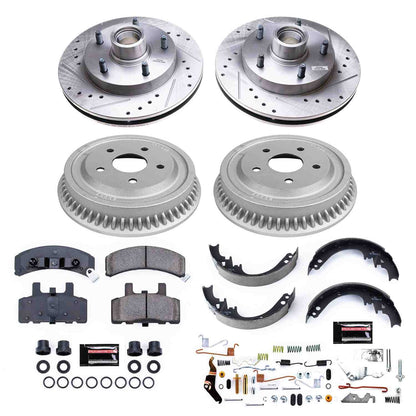 PowerStop Power Stop 94-99 Dodge Ram 1500 Front & Rear Z23 Evolution Sport Brake Kit K15032DK
