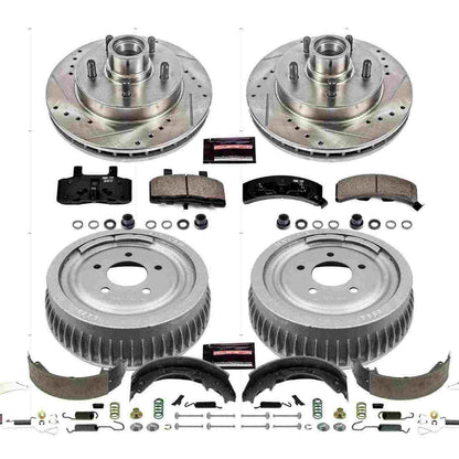 PowerStop Power Stop 96-02 Chevrolet Express 1500 Front & Rear Z23 Evolution Sport Brake Kit K15036DK