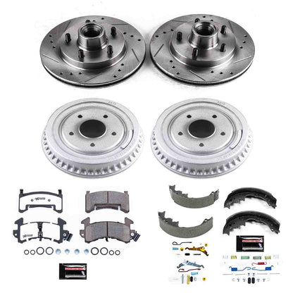 PowerStop Power Stop 85-87 Buick Regal Front & Rear Z26 Street Warrior Brake Kit K15044DK-26