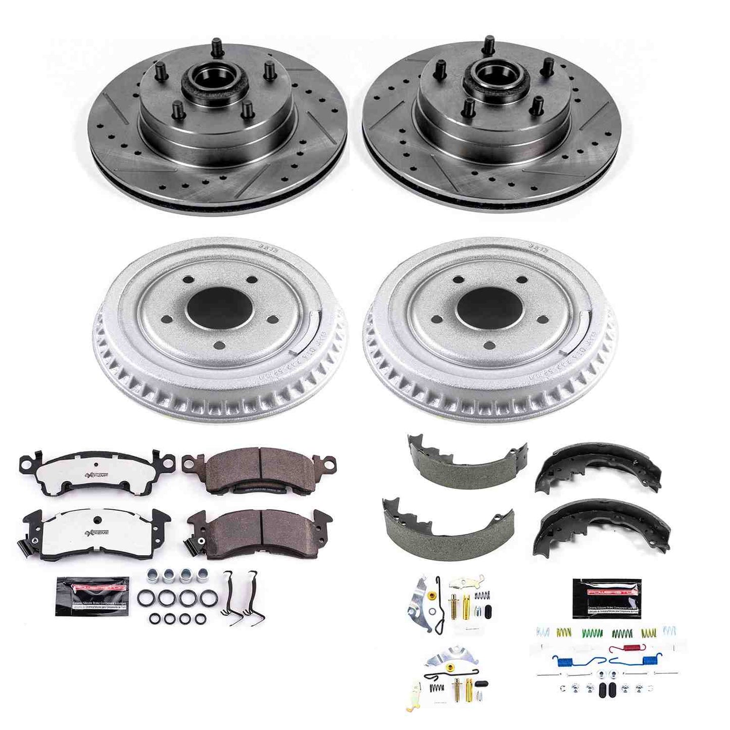 PowerStop Power Stop 71-72 Oldsmobile Cutlass Supreme Front & Rear Z26 Street Warrior Brake Kit K15055DK-26