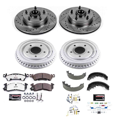 PowerStop Power Stop 71-72 Oldsmobile Cutlass Supreme Front & Rear Z26 Street Warrior Brake Kit K15055DK-26
