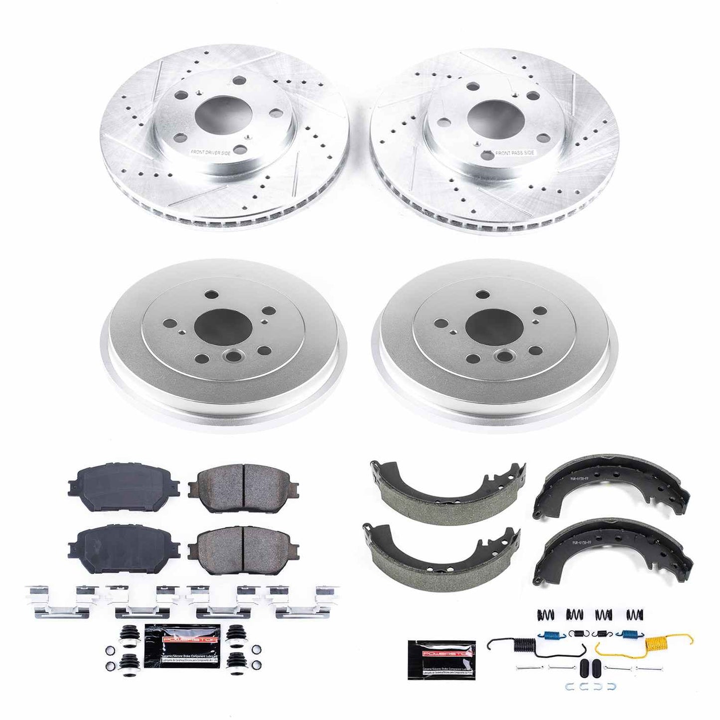 PowerStop Power Stop 02-04 Toyota Camry Front & Rear Z23 Evolution Sport Brake Kit K15061DK