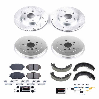 PowerStop Power Stop 02-04 Toyota Camry Front & Rear Z23 Evolution Sport Brake Kit K15061DK