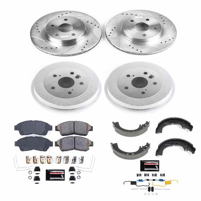 PowerStop Power Stop 96-00 Toyota RAV4 Front & Rear Z23 Evolution Sport Brake Kit K15062DK
