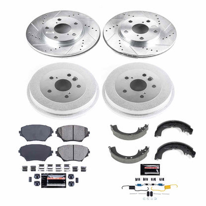PowerStop Power Stop 01-02 Toyota RAV4 Front & Rear Z23 Evolution Sport Brake Kit K15063DK