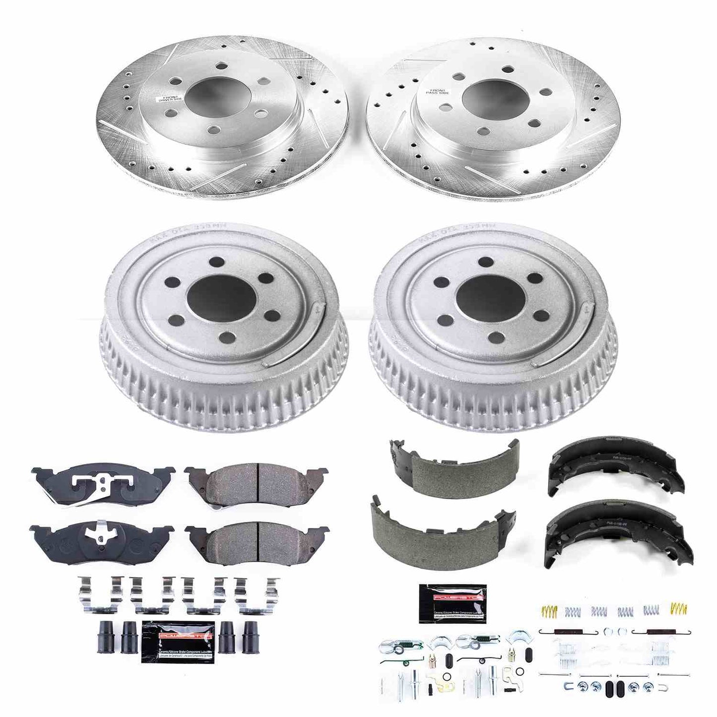PowerStop Power Stop 97-98 Dodge Dakota Front & Rear Z23 Evolution Sport Brake Kit K15070DK