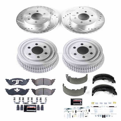 PowerStop Power Stop 97-98 Dodge Dakota Front & Rear Z23 Evolution Sport Brake Kit K15070DK