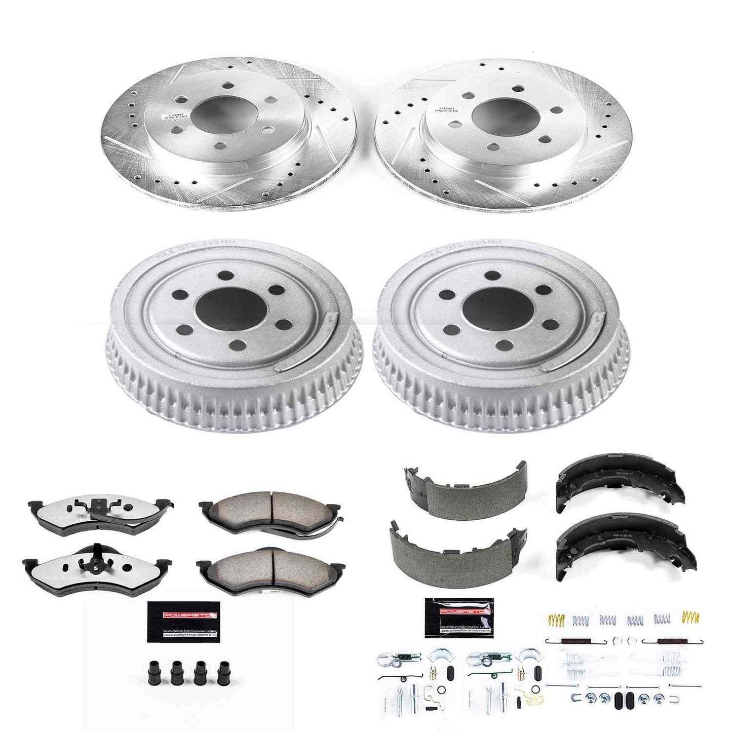 PowerStop Power Stop 1999 Dodge Dakota Front & Rear Z36 Truck & Tow Brake Kit K15071DK-36