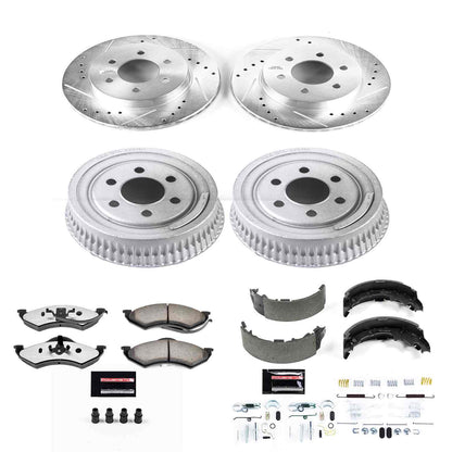 PowerStop Power Stop 1999 Dodge Dakota Front & Rear Z36 Truck & Tow Brake Kit K15071DK-36