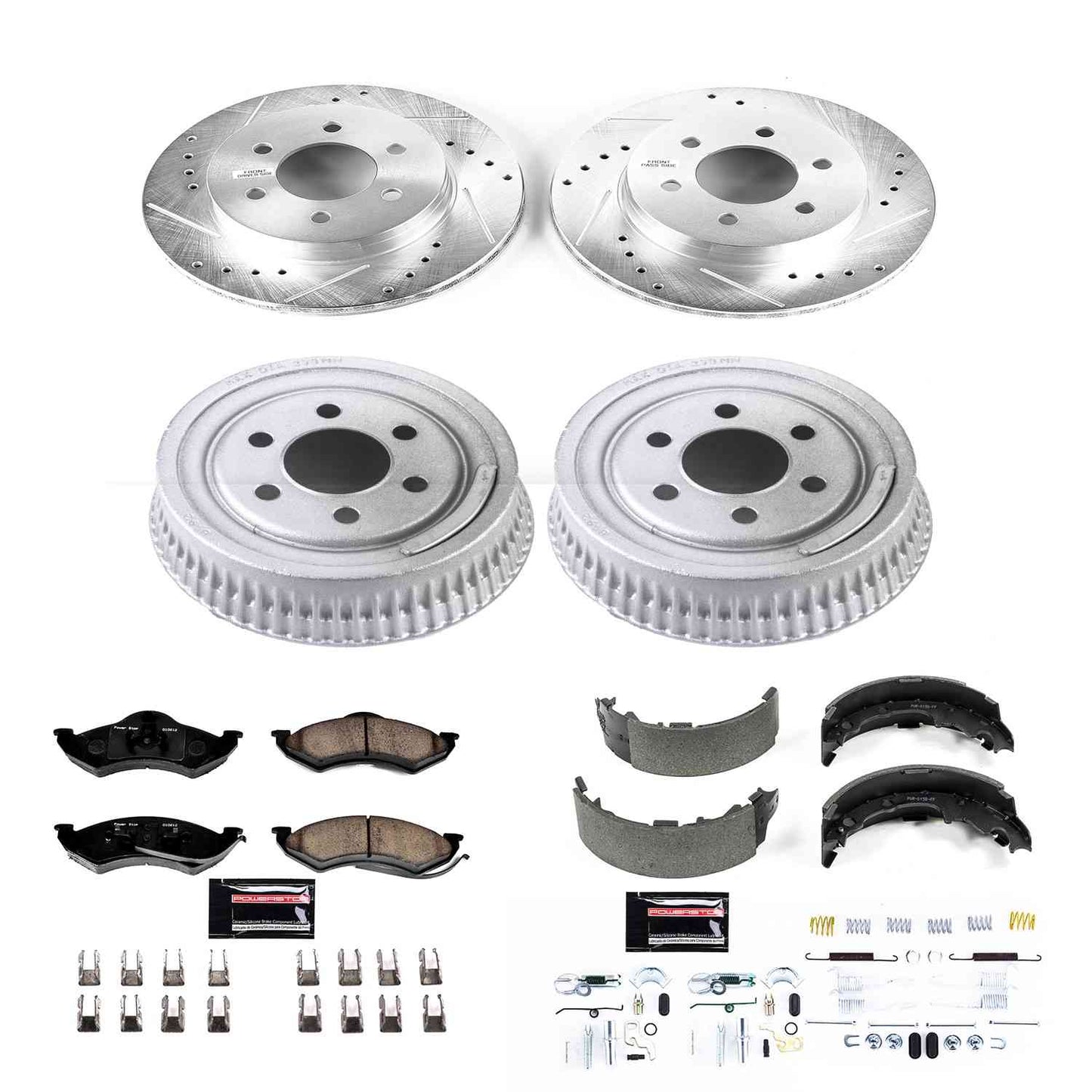 PowerStop Power Stop 1999 Dodge Dakota Front & Rear Z23 Evolution Sport Brake Kit K15071DK
