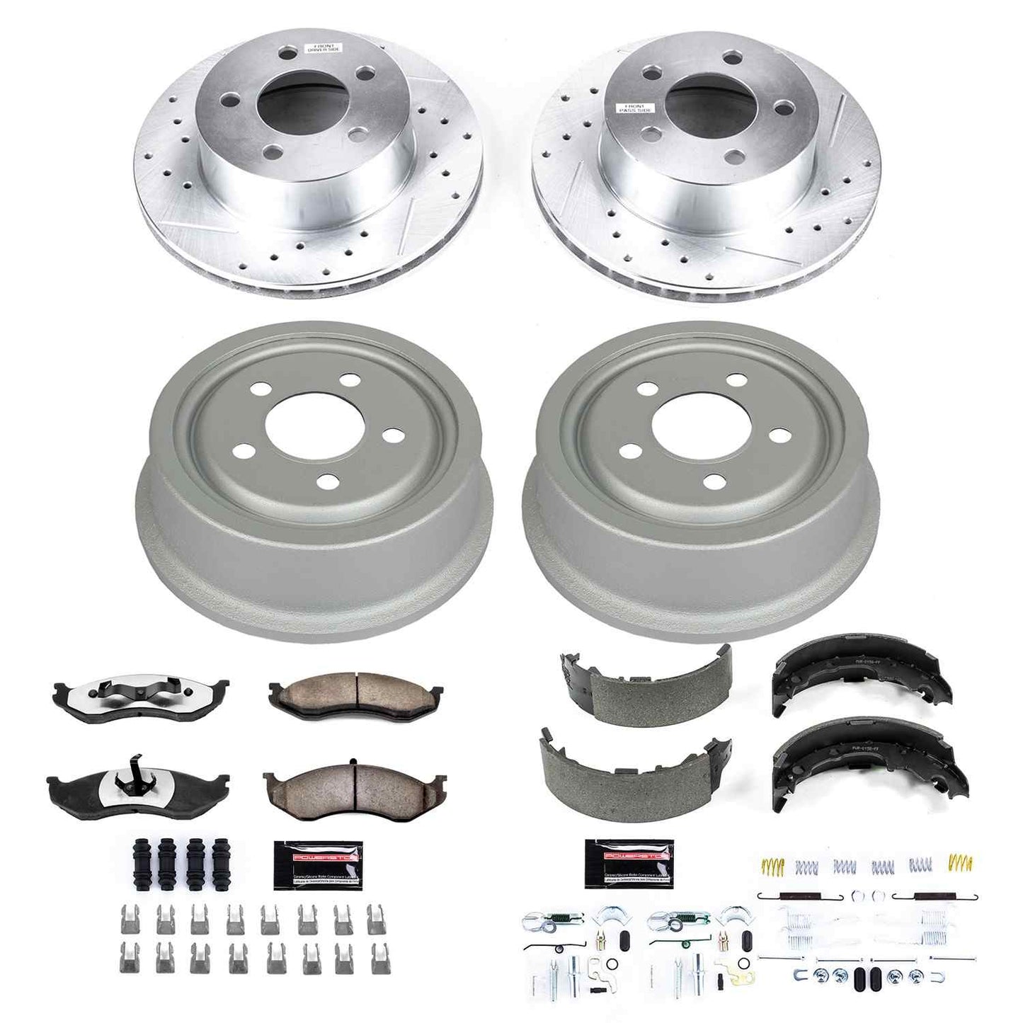 PowerStop Power Stop 92-99 Jeep Cherokee Front & Rear Z36 Truck & Tow Brake Kit K15073DK-36