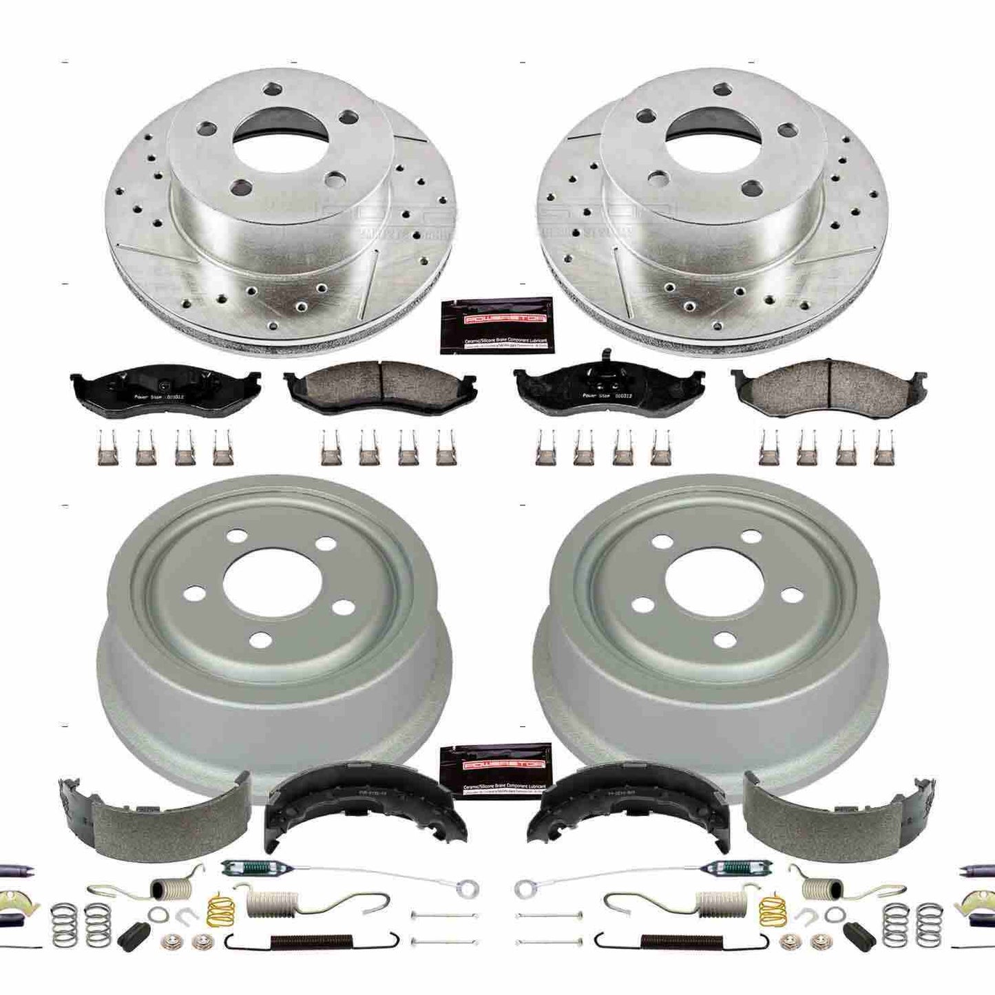 PowerStop Power Stop 92-99 Jeep Cherokee Front & Rear Z23 Evolution Sport Brake Kit K15073DK