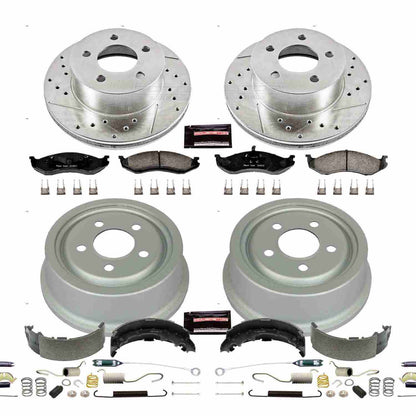 PowerStop Power Stop 92-99 Jeep Cherokee Front & Rear Z23 Evolution Sport Brake Kit K15073DK