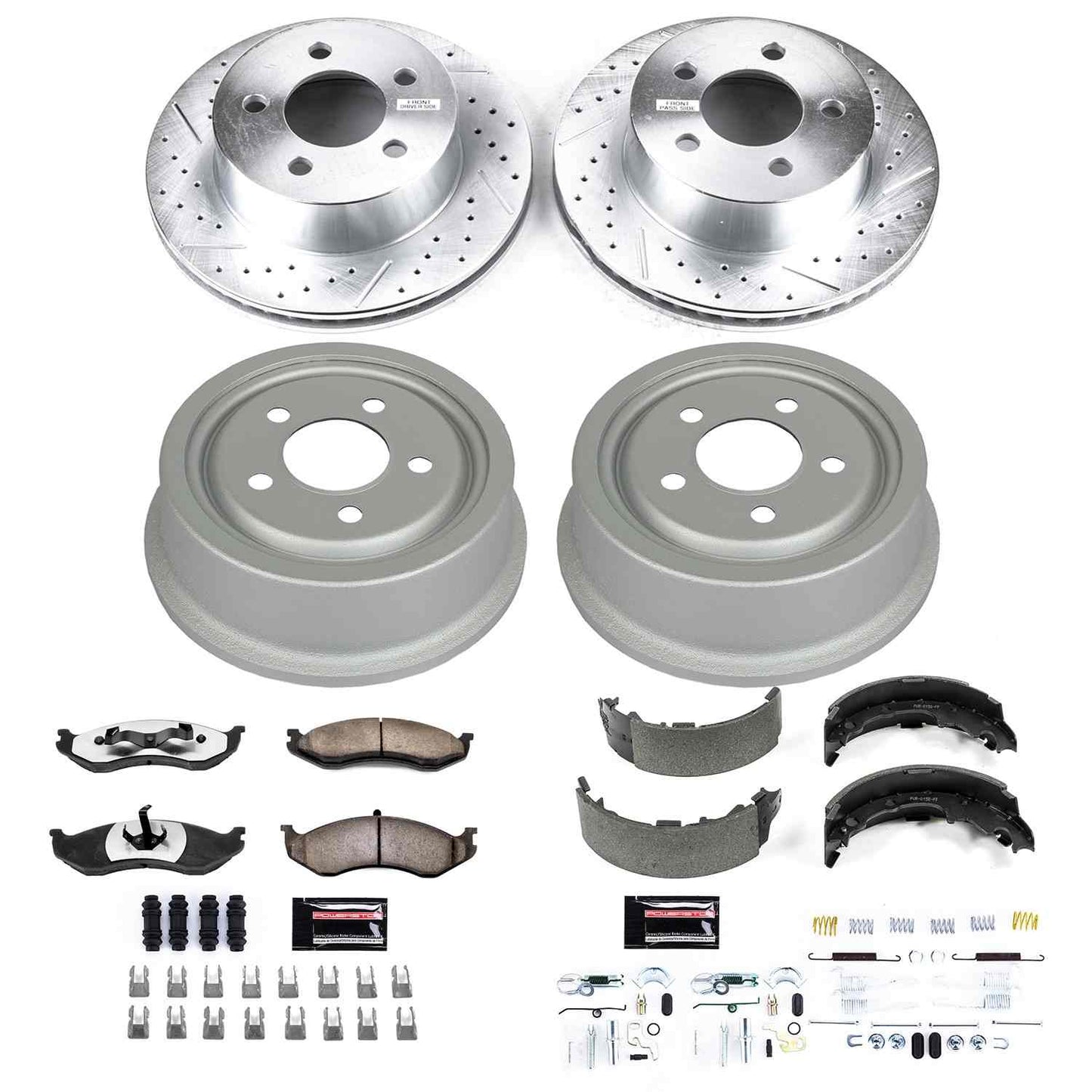 PowerStop Power Stop 99-01 Jeep Cherokee Front & Rear Z36 Truck & Tow Brake Kit K15075DK-36