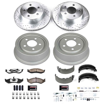 PowerStop Power Stop 99-01 Jeep Cherokee Front & Rear Z36 Truck & Tow Brake Kit K15075DK-36