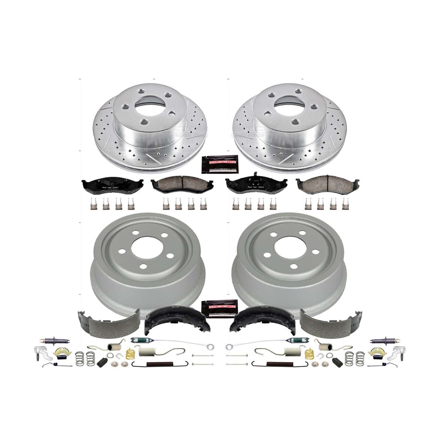 PowerStop Power Stop 99-01 Jeep Cherokee Front & Rear Z23 Evolution Sport Brake Kit K15075DK