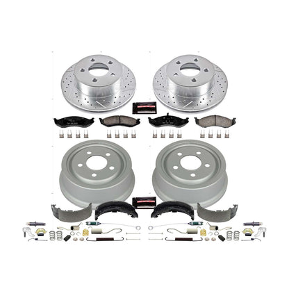 PowerStop Power Stop 99-01 Jeep Cherokee Front & Rear Z23 Evolution Sport Brake Kit K15075DK