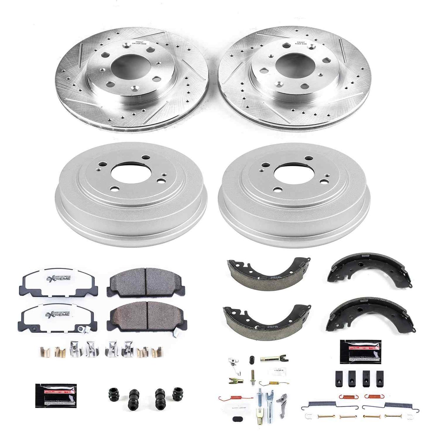 PowerStop Power Stop 96-00 Honda Civic Front & Rear Z26 Street Warrior Brake Kit K15085DK-26